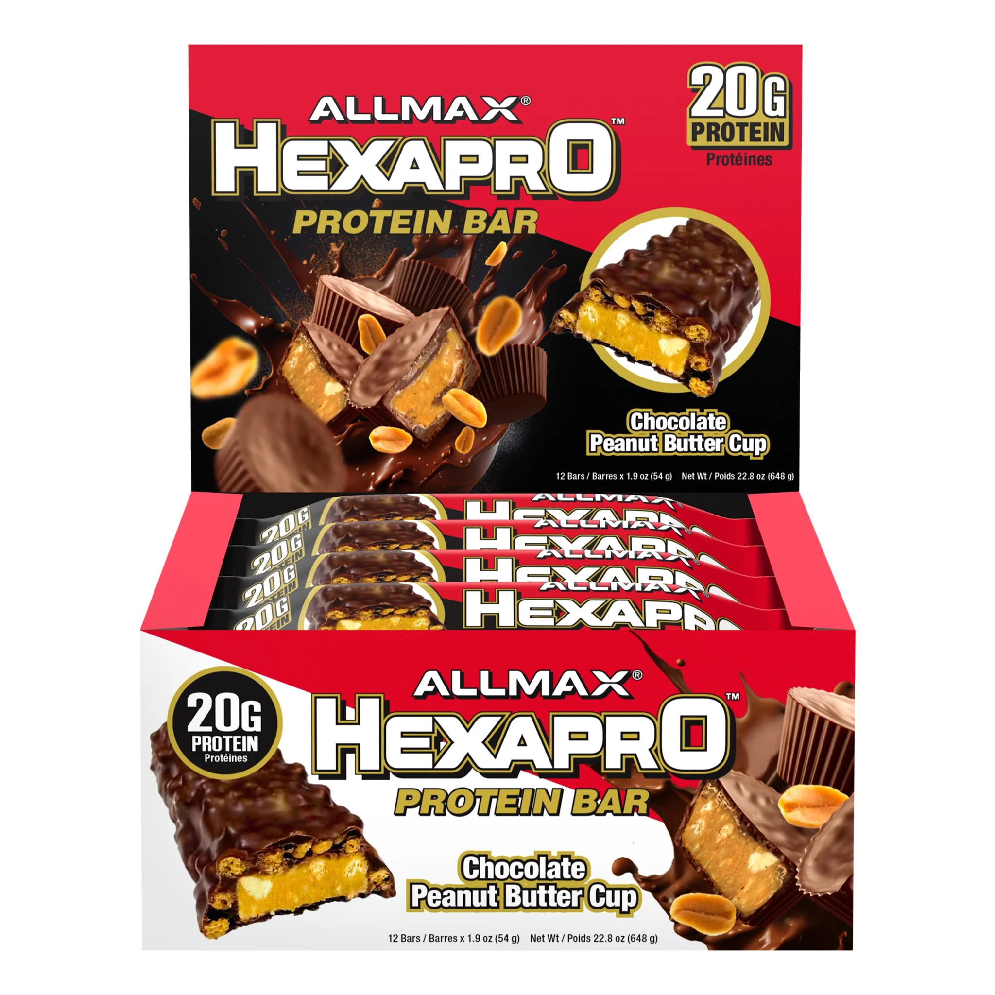 Allmax Hexapro Protein Bars (12 Bars) - Best Before 04/2026 - Image 3