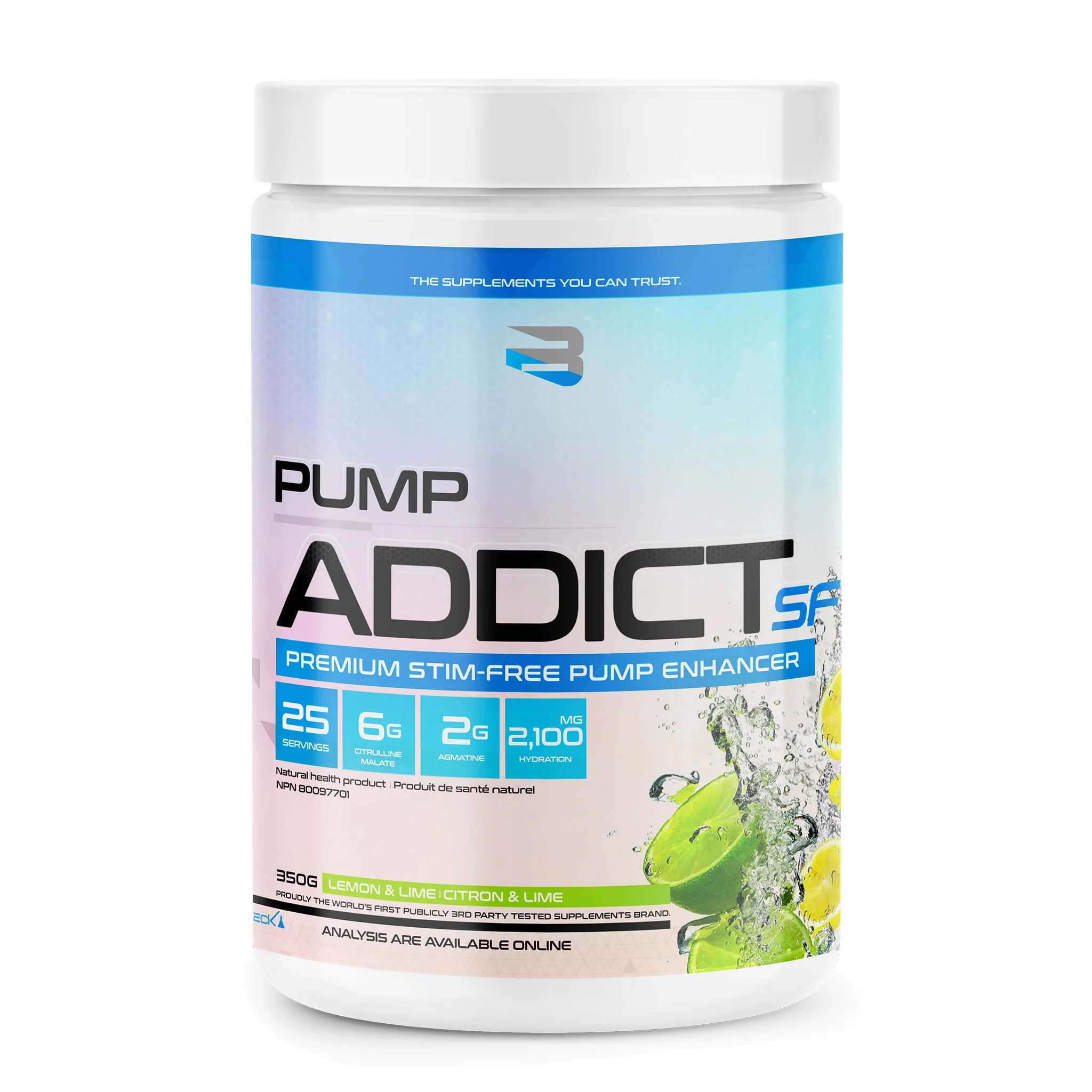 Believe Pump Addict Stim Free Pre-Workout (25 Servs) - Image 3