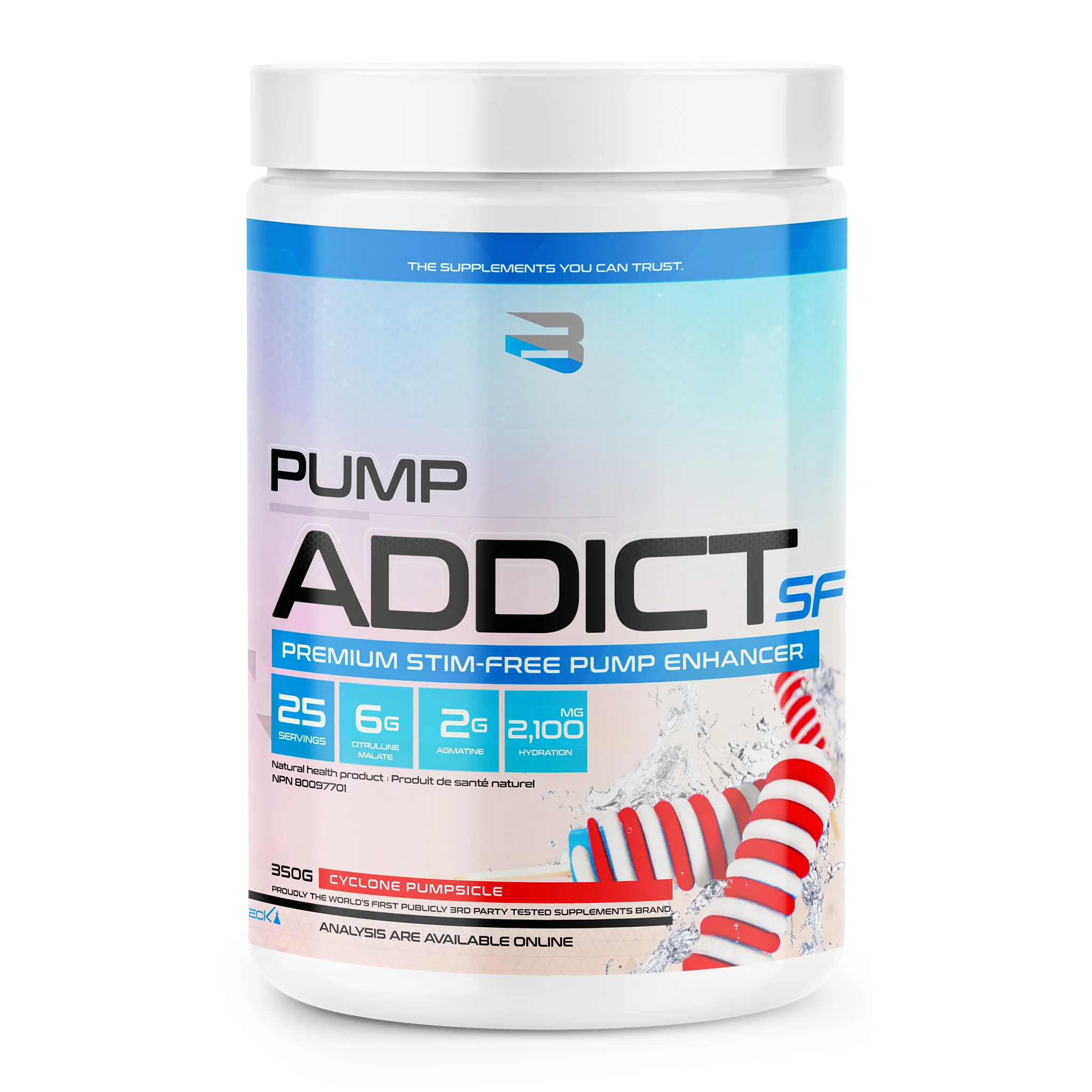 Believe Pump Addict Stim Free Pre-Workout (25 Servs) - Image 4