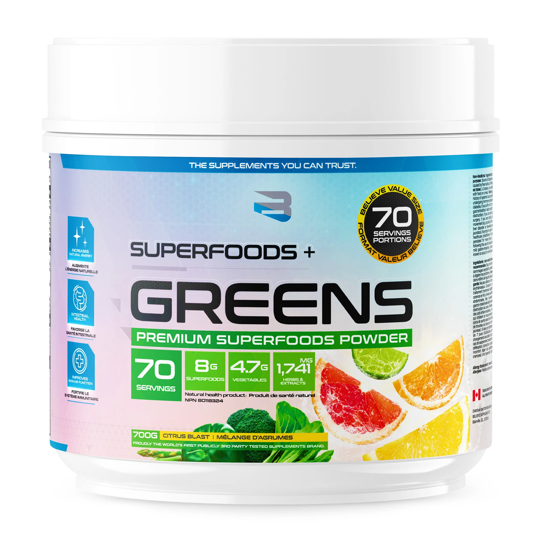 Believe Superfoods + Greens Powder (70 Servs) - Image 4