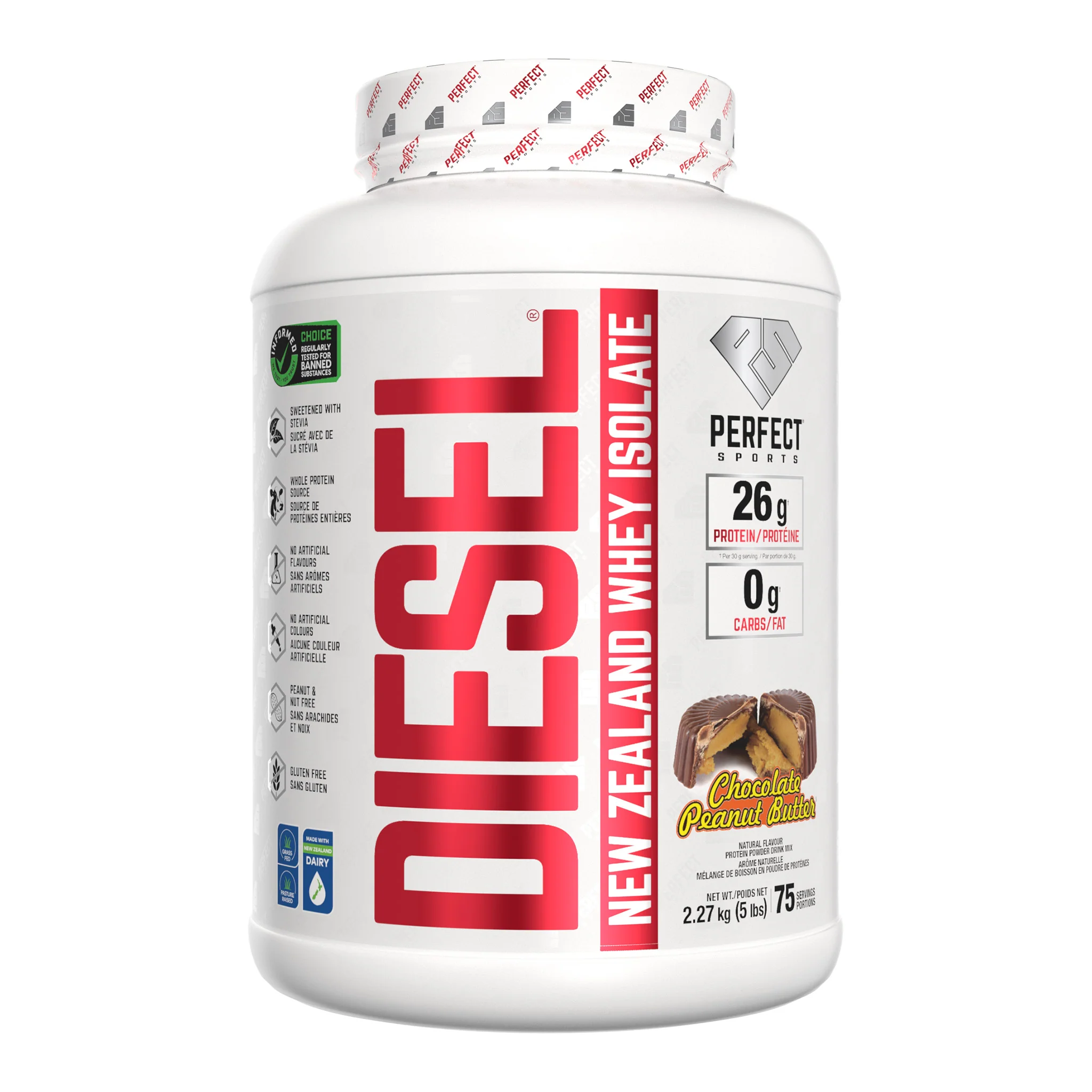 Perfect Sports Diesel New Zealand Whey Protein Isolate (5lbs) - Image 3