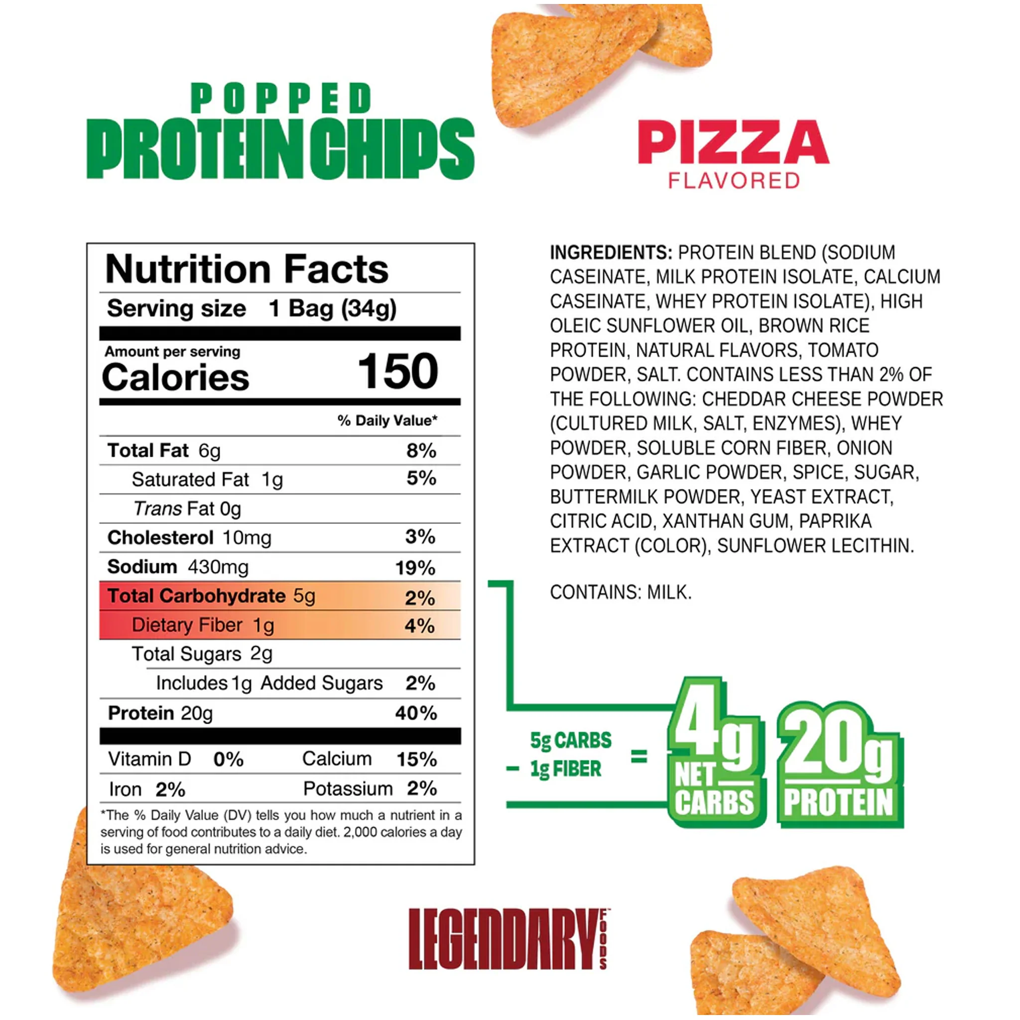 Legendary Foods Popped Protein Chips (1 Bag) - Image 4