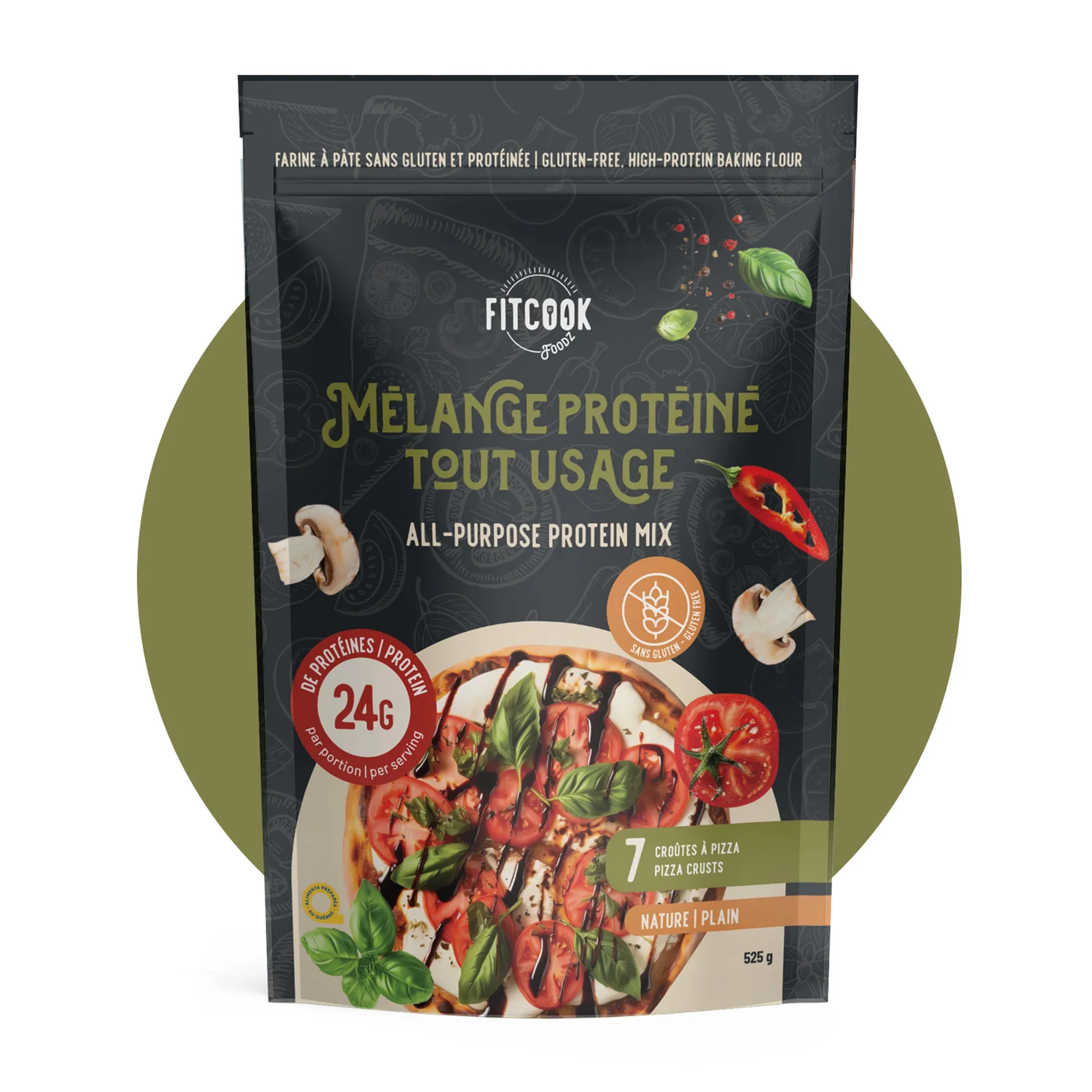 Fitcook Foodz Protein Mix Plain For Pizza Dough (525g)