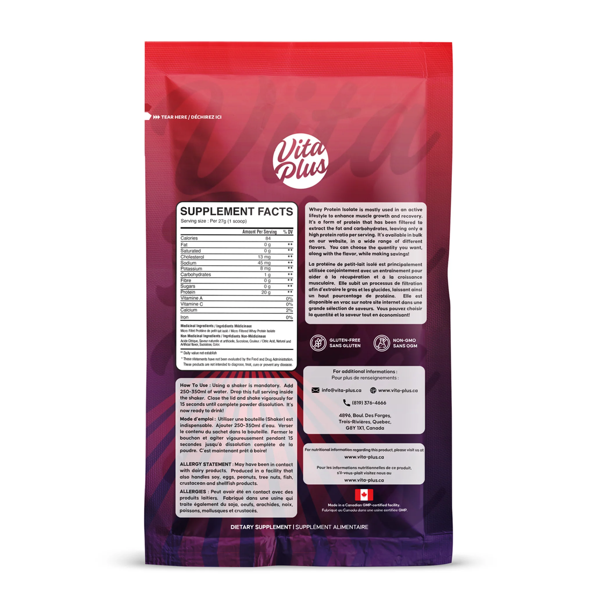 VP Clear Protein Isolate Blueberry Pomegranate Sample (1 Unit) - Image 2